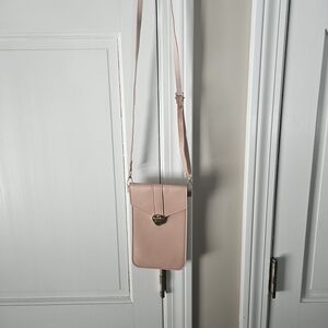 Elegant Pink Crossbody Phone Case Bag
